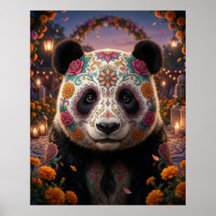 Affiche Panda Crâne de Sucre