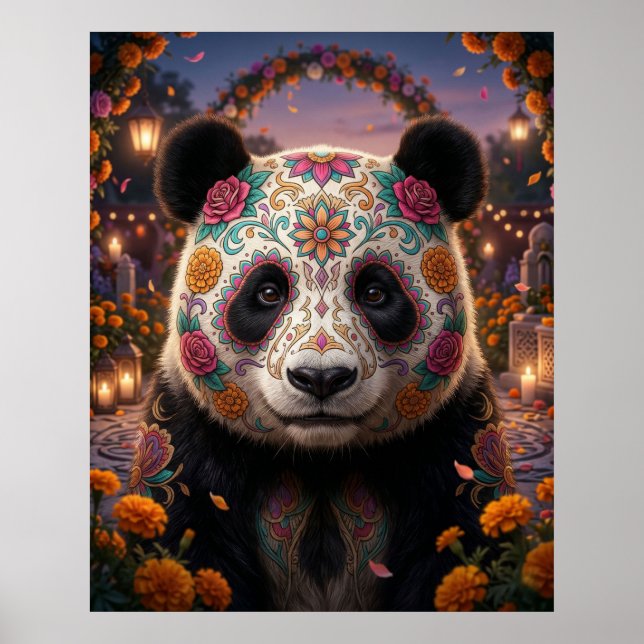 Affiche Panda Crâne de Sucre (Devant)