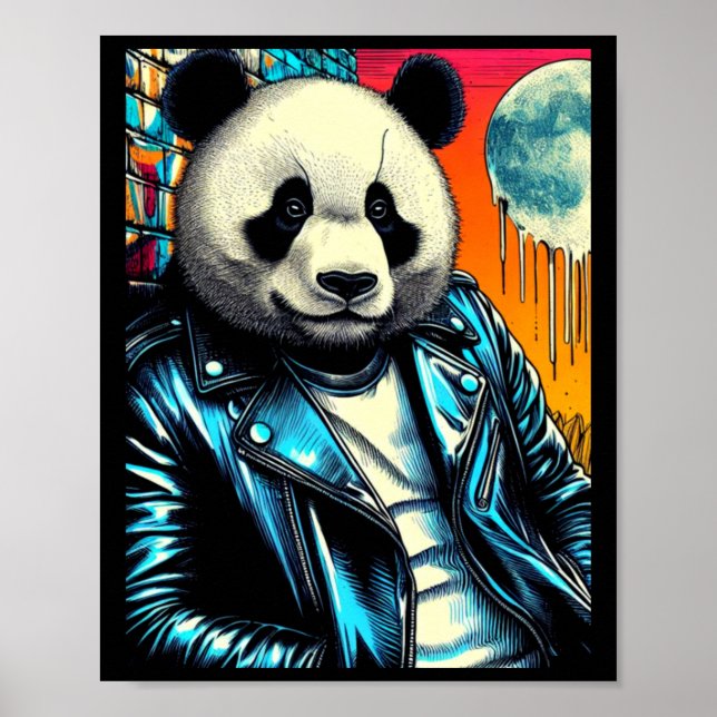 Affiche Panda Dans L'Autocollant City 2 (Devant)