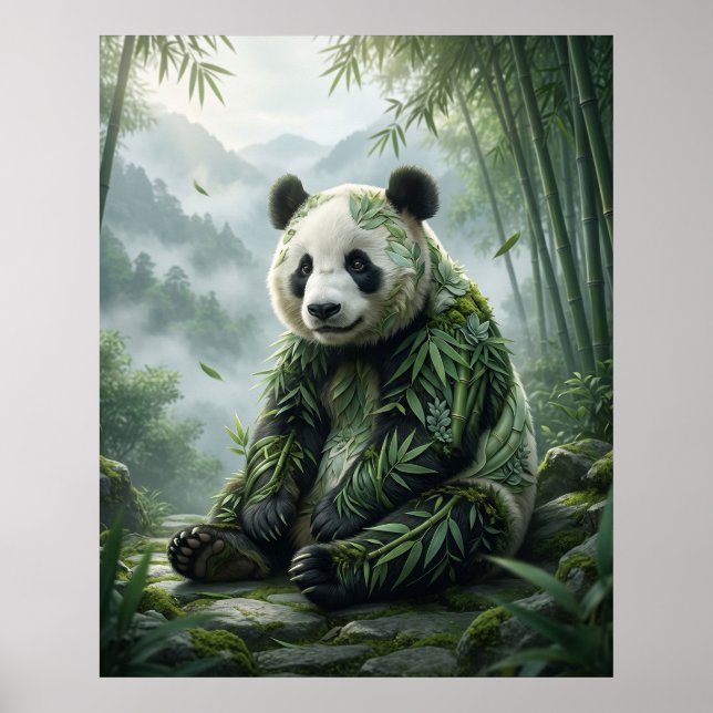 Affiche Panda de bambou Sérénité (Devant)