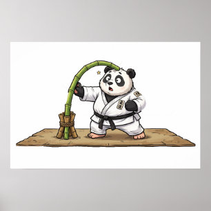 Affiche Panda de karaté drôle Échec de l'art martial