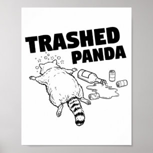 Affiche Panda Défoncé Drôle de Raton laveur ivre