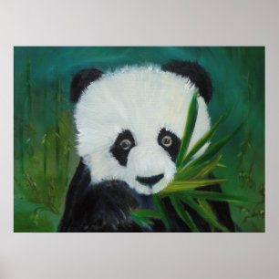 Affiche Panda et Bambou