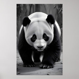 Affiche Panda faune majestueuse nature vie Art papier pein