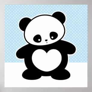 Affiche Panda Kawaii