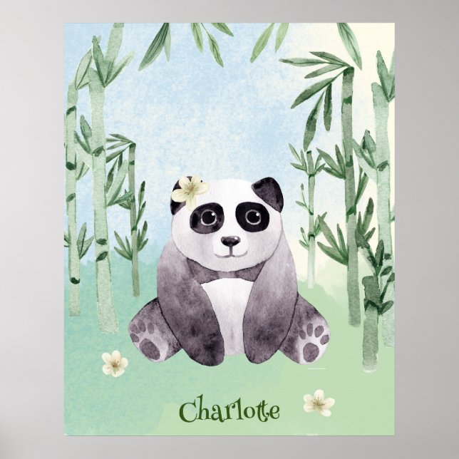 Affiche Panda mignon assis (Devant)