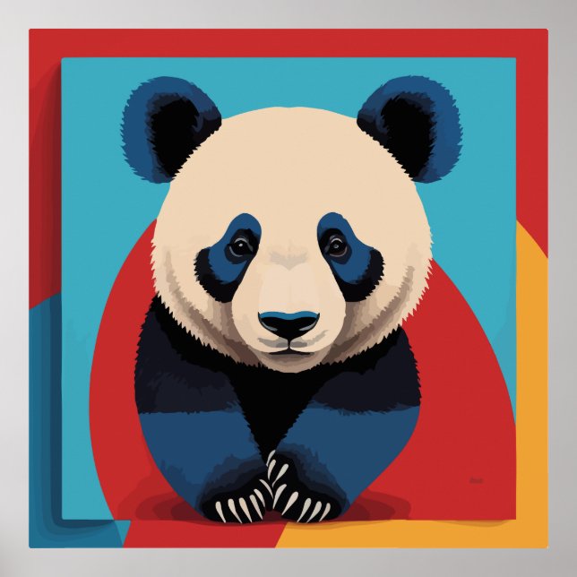 Affiche Panda pop art (Devant)