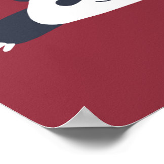 Affiche Panda sans idées, en bambou