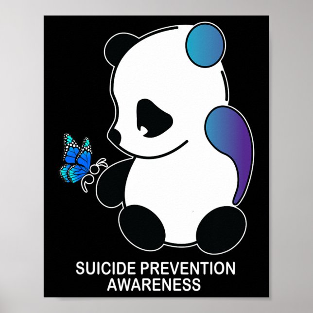 Affiche Panda Semicolon Butterfly Suicide Prevention Aware (Devant)