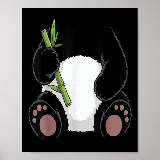 Affiche Panda Shirt Adult Kids Men Women Panda Bear Costum (Devant)