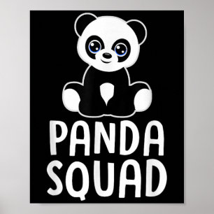 Affiche Panda Squad Amusant Panda Lover Citation Filles Ga