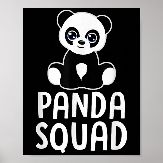 Affiche Panda Squad Amusant Panda Lover Citation Filles Ga (Devant)