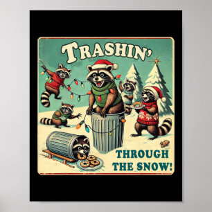 Affiche Pandas à ordures festives Collective Trashin' Thro
