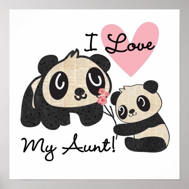 Affiche Pandas I Love My Tante (Devant)