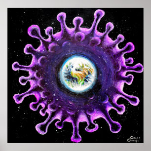 Affiche pandémie de coronavirus