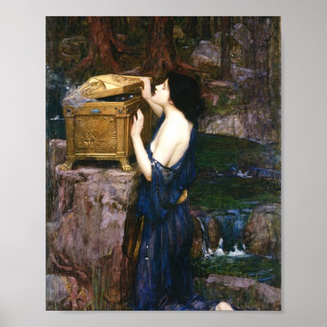 Affiche Pandora's Box - John William Waterhouse (Devant)
