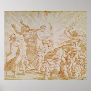 Affiche Pandore ouvrant la boîte