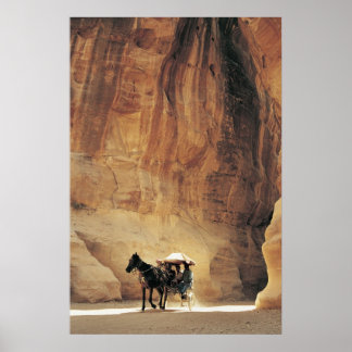 Affiche Panier à cheval en Narrow Gorge (Siq), Petra, Jord