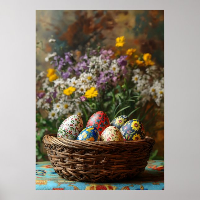 Affiche Panier à oeufs de Pâques (Devant)