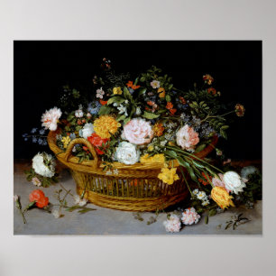 Affiche Panier de fleurs, Jan Brueghel le plus jeune