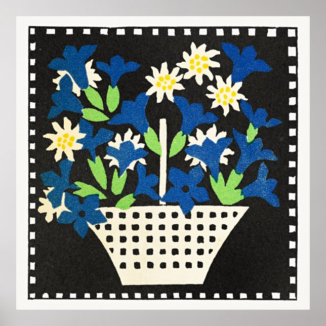 Affiche Panier de fleurs (série) (Devant)