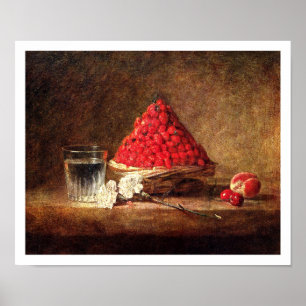 Affiche Panier de fraises sauvages de Chardin