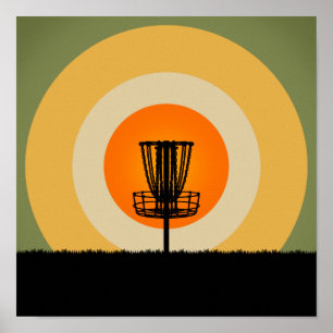 Affiche Panier de golf de disque