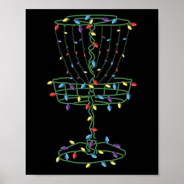 Affiche Panier de golf disc Cool disc golf golfeur Xma (Devant)