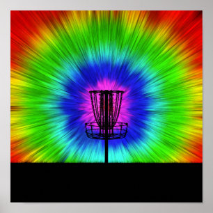 Affiche Panier de golf Tie Dye Disk