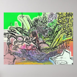 AFFICHE PANIER DE LÉGUMES