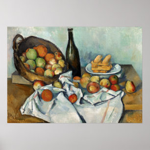 Affiche Panier de pommes Still Life Cezanne Peinture Art