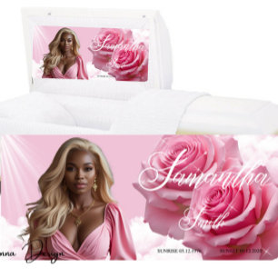 Affiche Panier funéraire rose Roses Insertion, panneau com