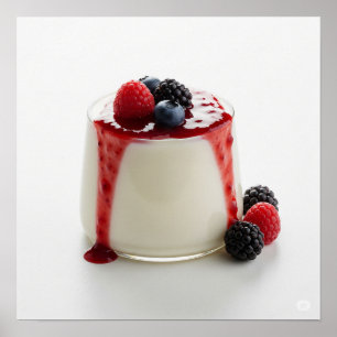 Affiche Panna Cotta avec baies