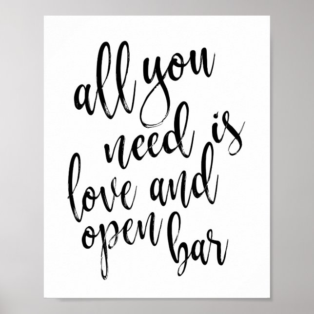 Affiche Panneau 8x10 'Tout ce qu'il vous faut c'est de l'a (Devant)
