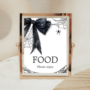 Affiche Panneau alimentaire gothique à petit nœud noir