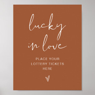 Affiche Panneau Amoureux Chanceux en Terracotta Boho CORIA