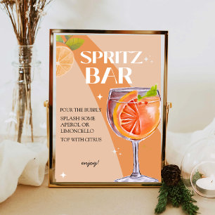 Affiche Panneau Aperol Spritz Bar, Spritz Cocktail Print