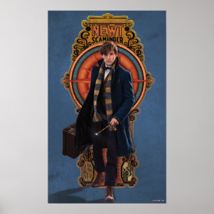 Affiche Panneau Art Nouveau NEWT SCAMANDER™ Walking