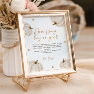 Affiche Panneau Automne Baby shower Automne