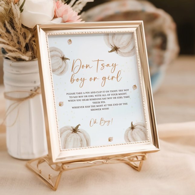 Affiche Panneau Automne Baby shower Automne (Créateur téléchargé)