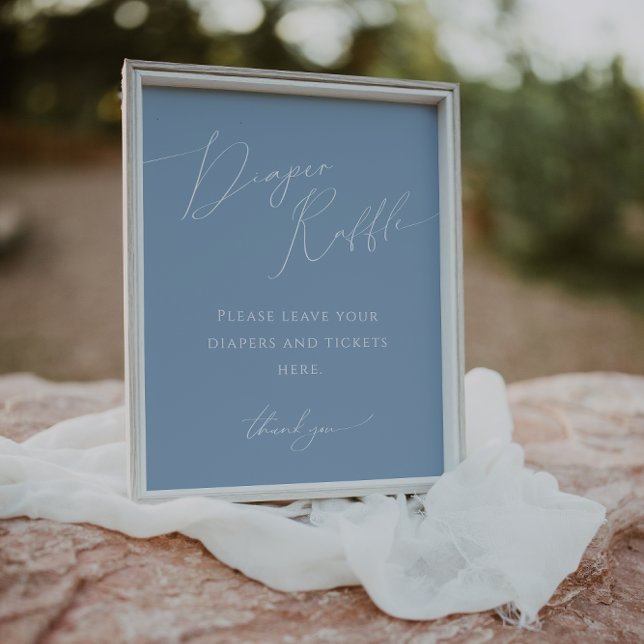 Affiche Panneau Baby shower à rouleaux à couches bleues lu (Créateur téléchargé)