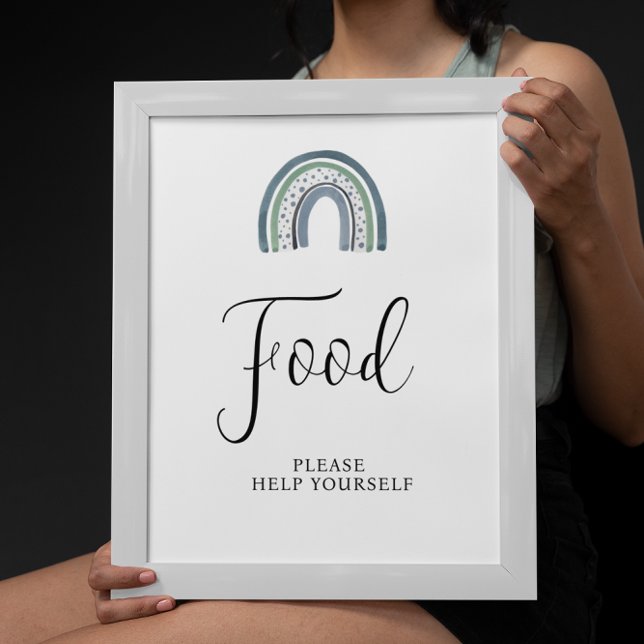 Affiche Panneau Baby shower alimentaire pour bébé arc-en-c (Créateur téléchargé)
