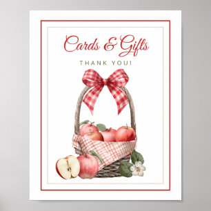 Affiche Panneau Baby shower Apple Orchard Cartes et cadeau