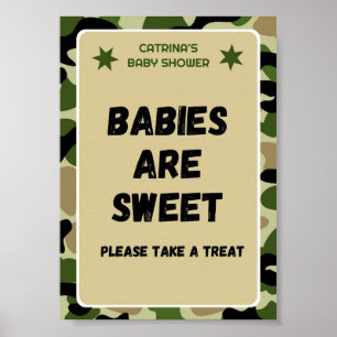 Affiche Panneau Baby shower Camo