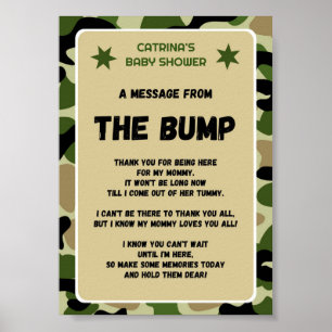 Affiche Panneau Baby shower Camo