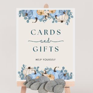 Affiche Panneau Baby shower citrouille Cartes et Cadeaux