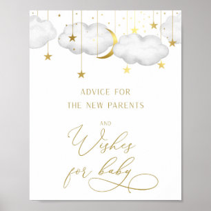 Affiche Panneau Baby shower Conseils et souhaits