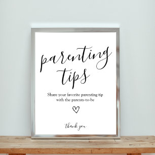 Affiche Panneau Baby shower Conseils parents