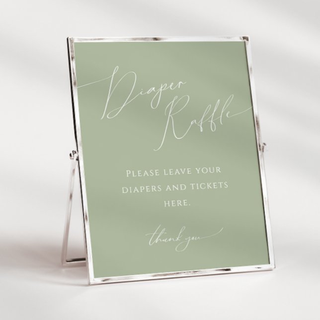 Affiche Panneau Baby shower de chaudière verte Whimsical (Créateur téléchargé)