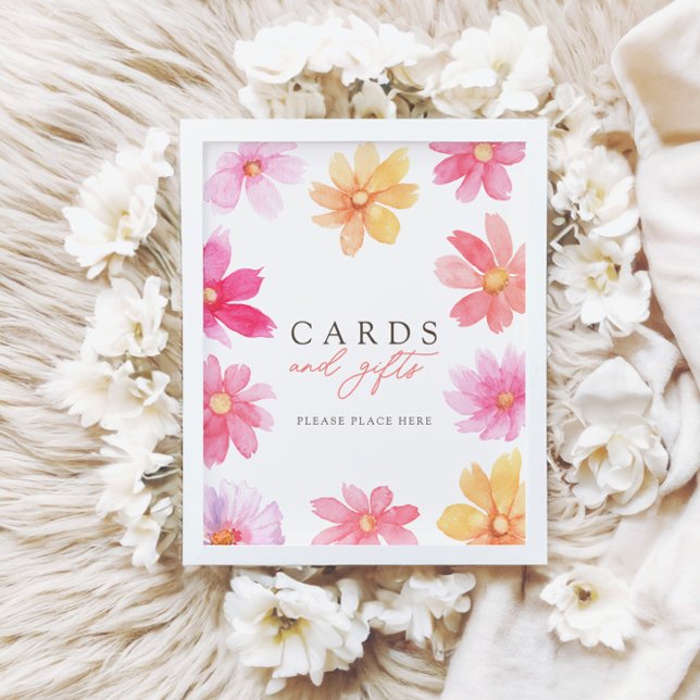 Affiche Panneau Baby shower des cartes et cadeaux d'été vi (Créateur téléchargé)